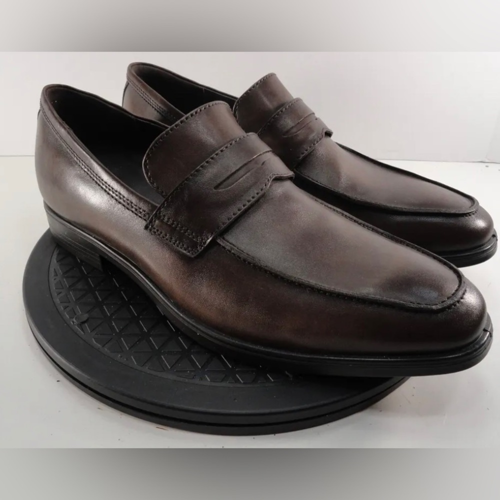 ECCO Men's  Leather Penny Loafers Shoes Brown Size US 11 / EU 45